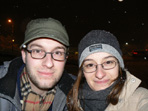 Andrea and Jens in snowy and windy Chicago 2008
